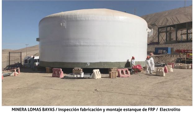 Inspección de fabricación y montaje de estanque FRP PRFV - CIP Chile